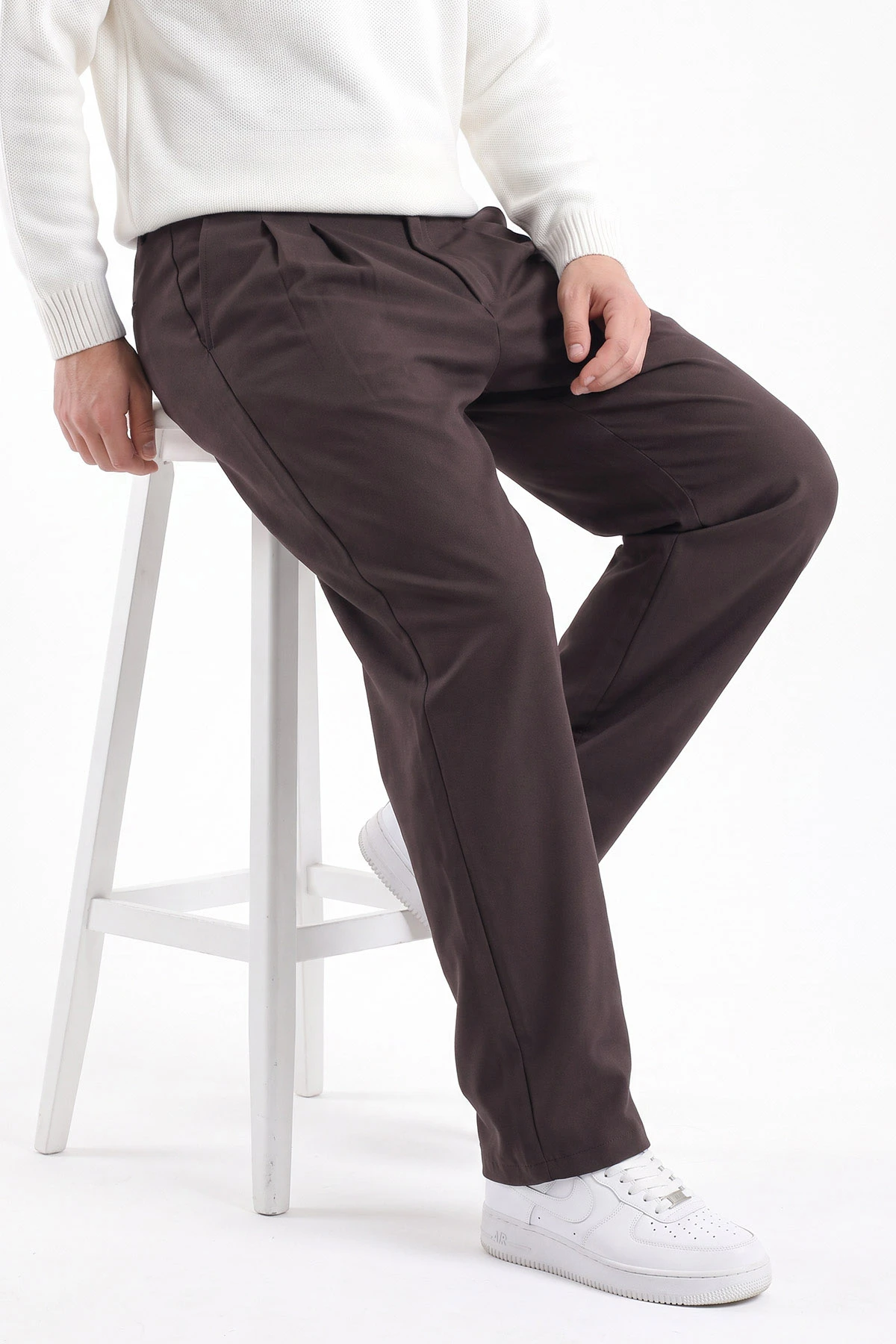 Kahverengi Sidney Kumaş Baggy Cep Detaylı Erkek Pantolon 491716