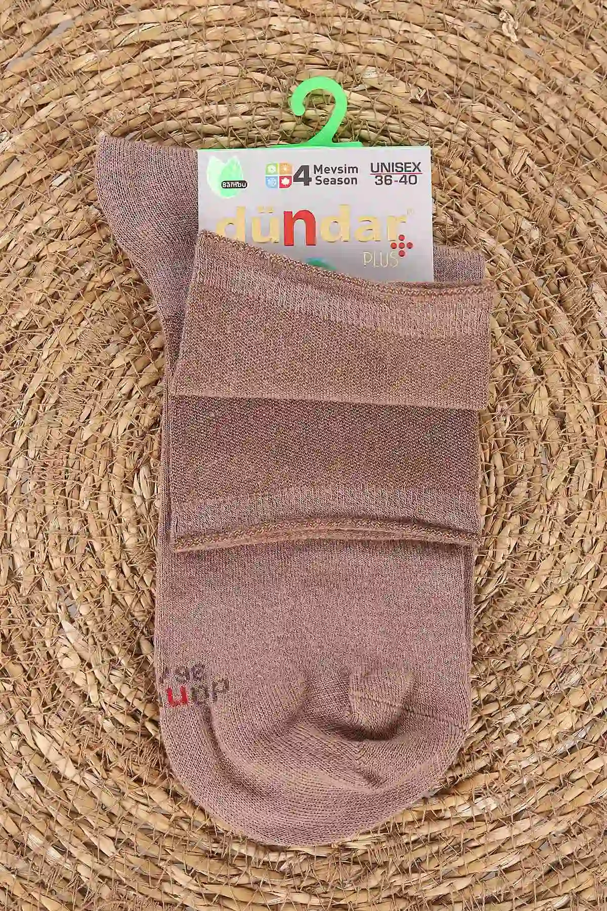 Kahverengi Unisex Dört Mevsim Diyabetik Bambu Konç Çorap (36-40) 477036