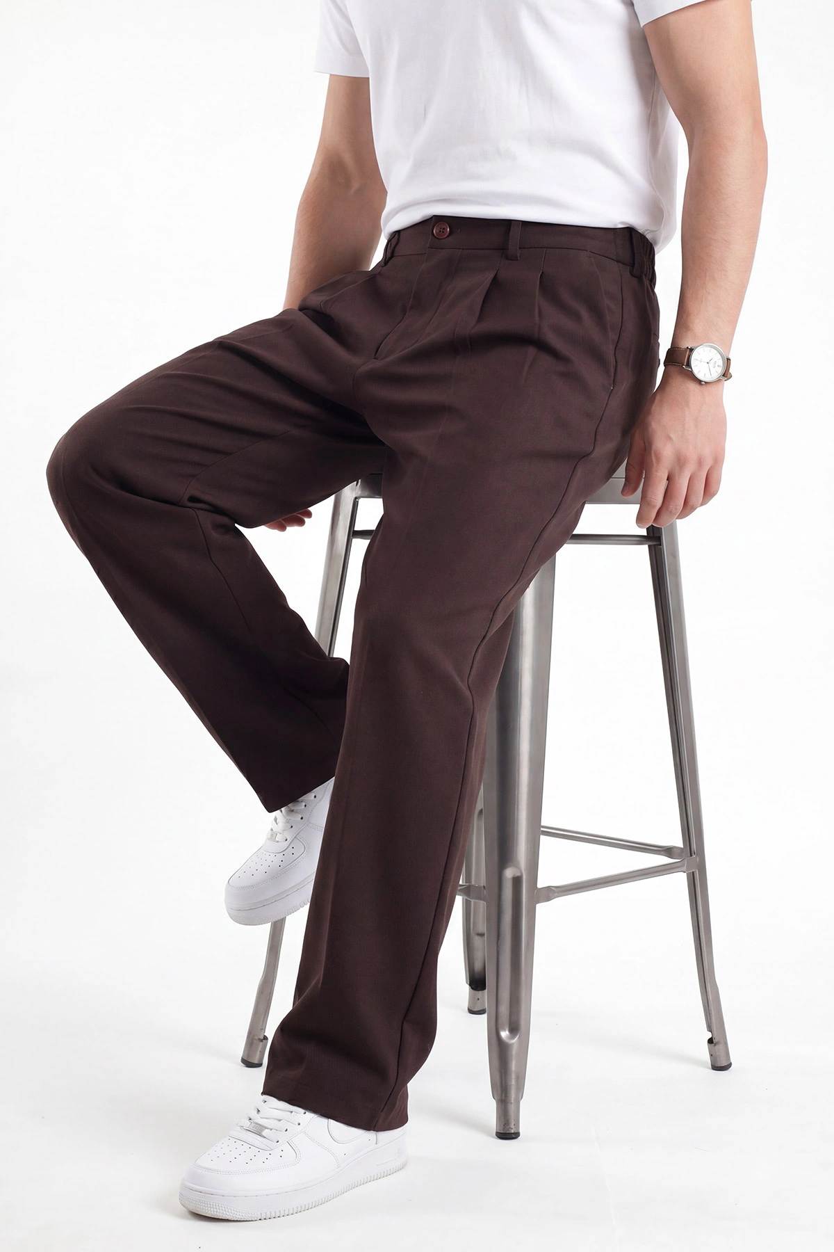 Kahverengi Yeni Sezon Baggy Erkek Pantolon 472164