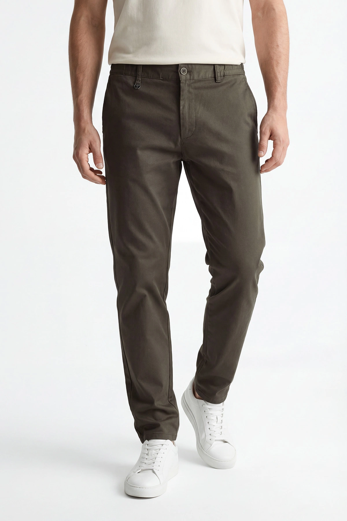 Kahverengi Yeni Sezon Beli Lastikli Erkek Pantolon 450251