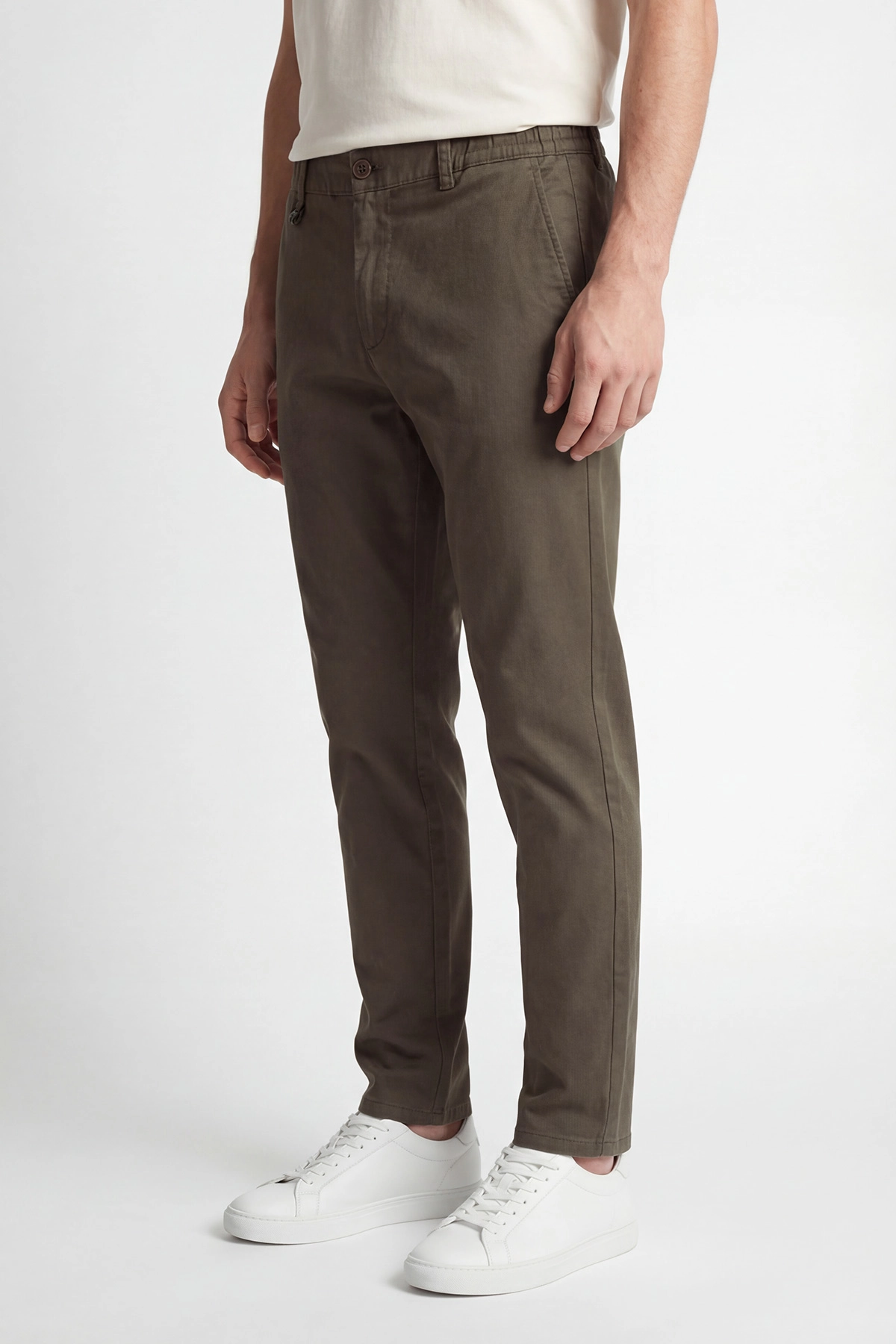 Kahverengi Yeni Sezon Beli Lastikli Erkek Pantolon 450251