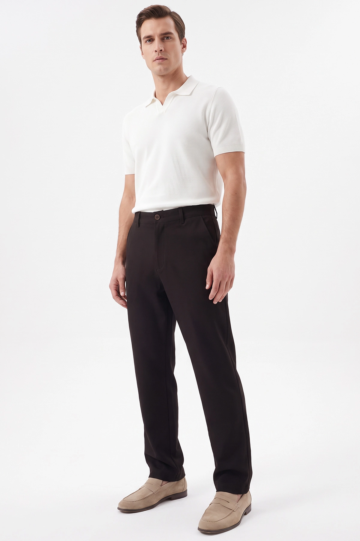 Kahverengi Regular Fit Cep Detaylı Erkek Pantolon 493153