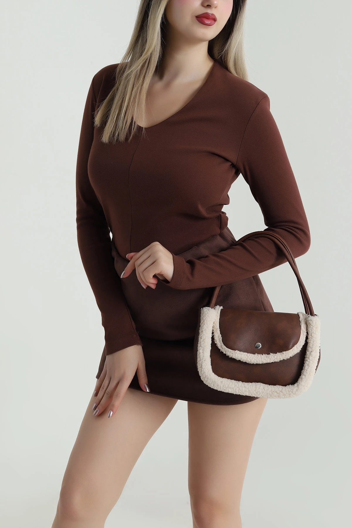 Kahverengi Yeni Sezon Kadın Bluz 488339