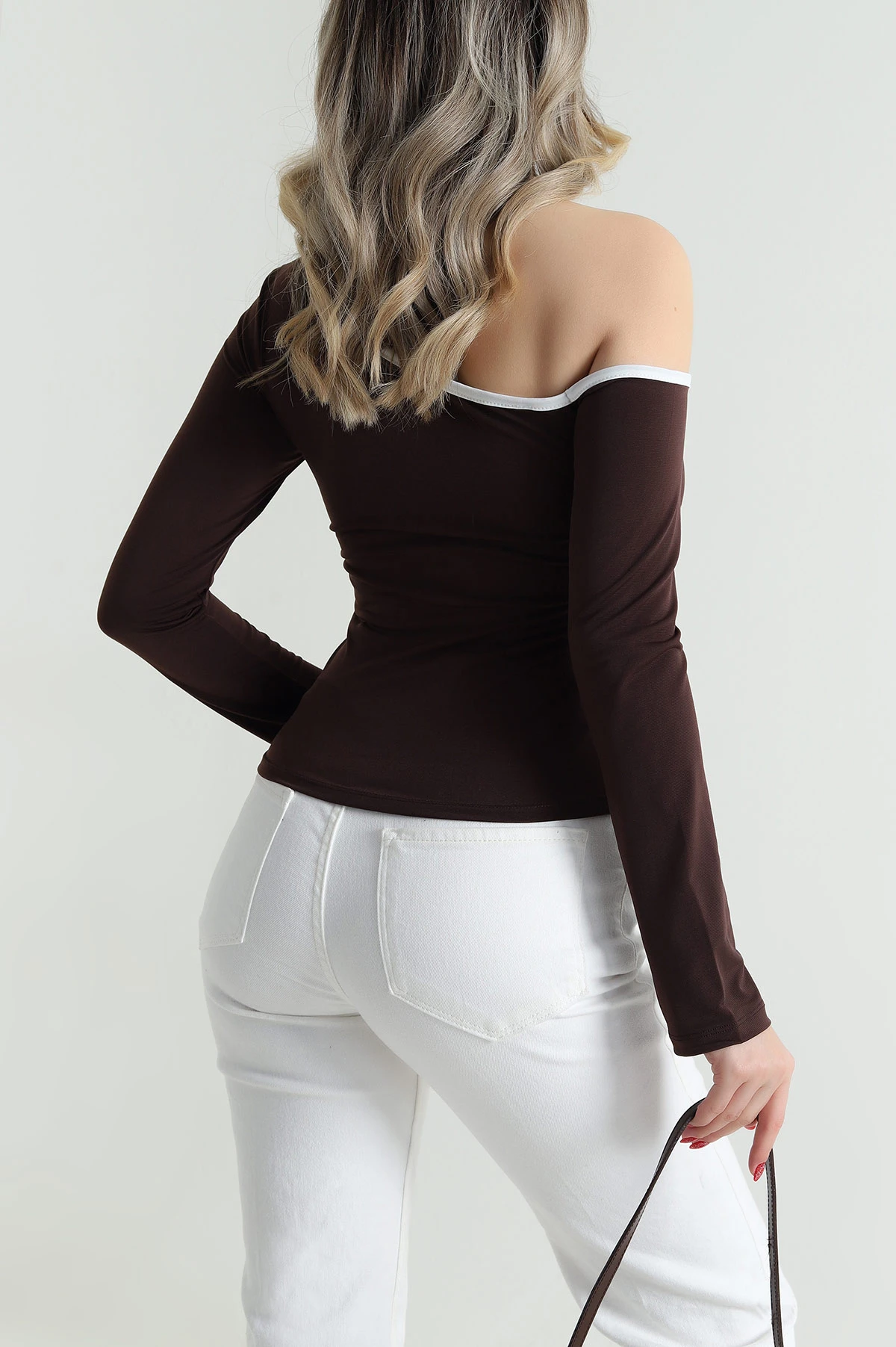 Kahverengi Yeni Sezon Sandy Kadın Bluz 484896