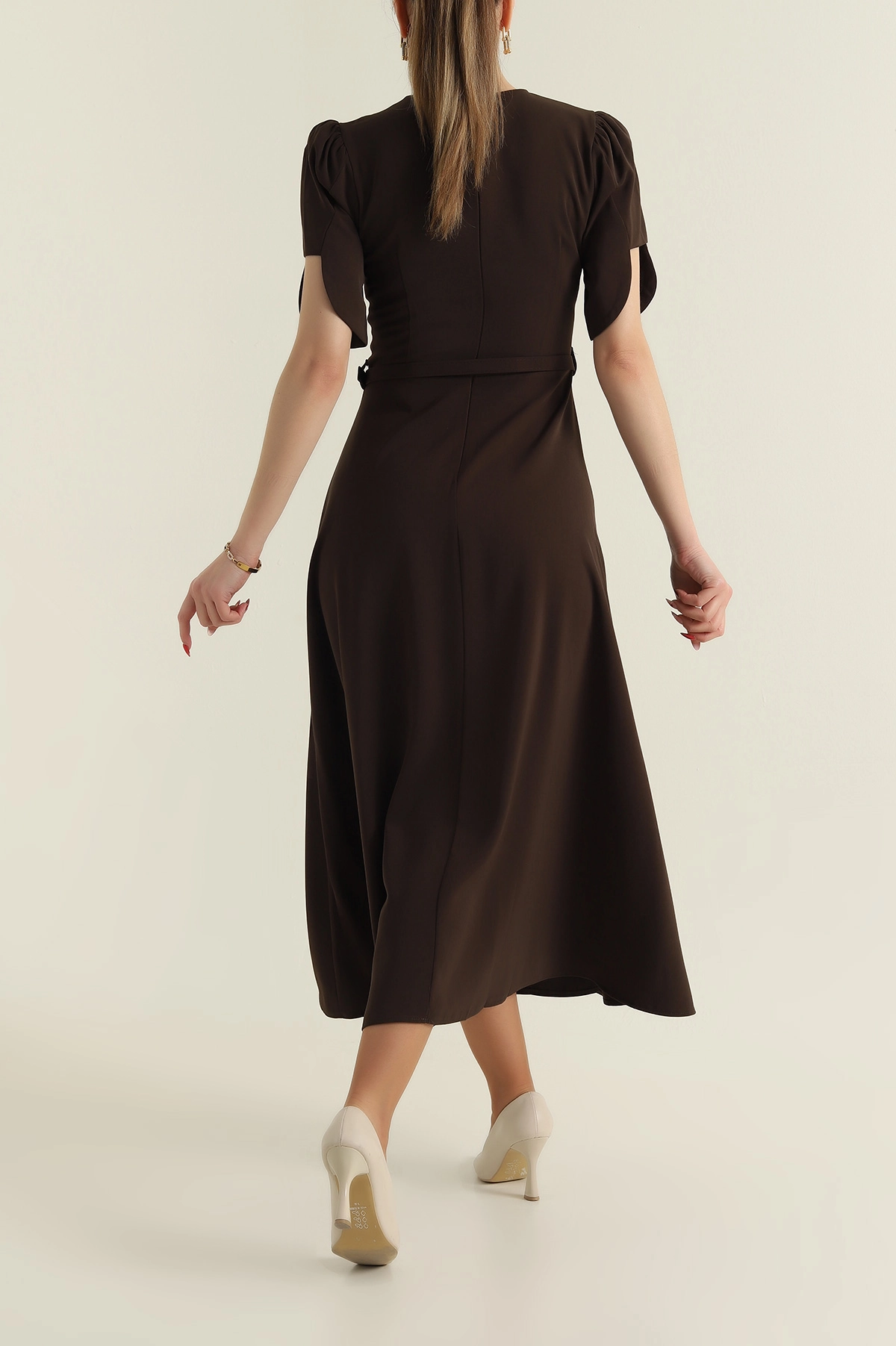 Kahverengi Yeni Sezon Twill Kadın Elbise 425144