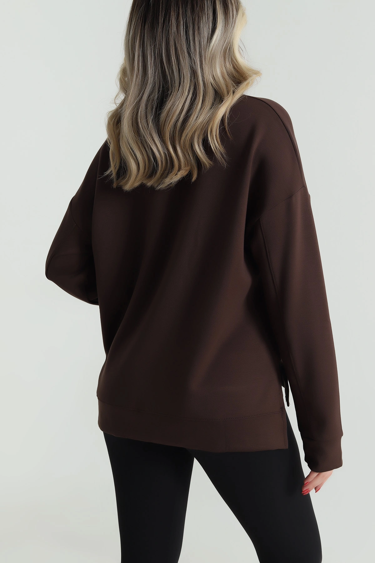 Kahverengi Yırtmaçlı Oysho Kadın Sweat 486333