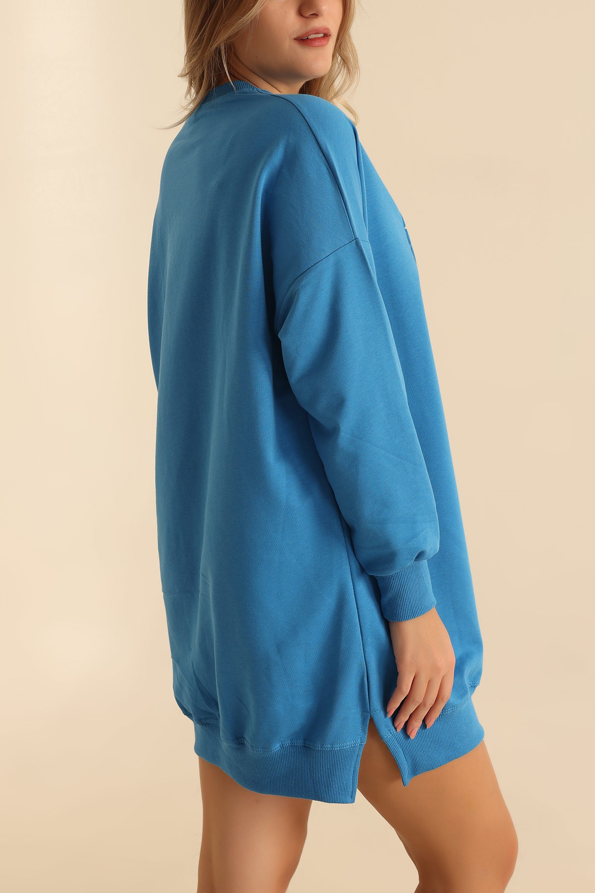 Kalp Gofre Baskılı Sweat 214406
