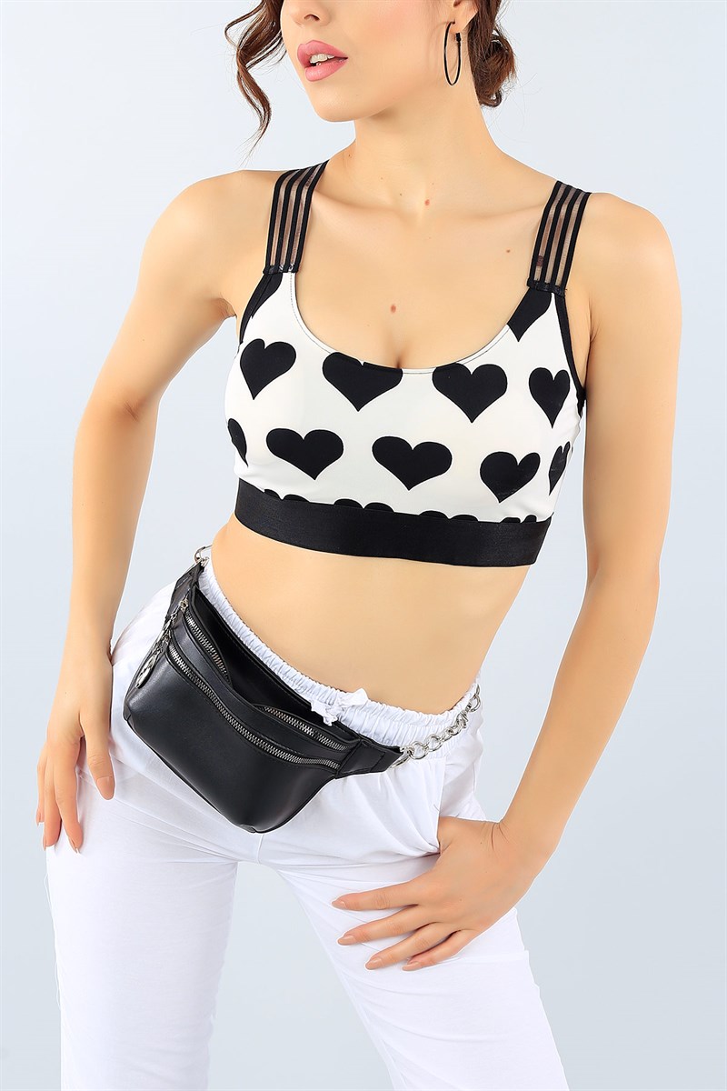 Kalp Tasarımlı Sporcu Büstiyer 38688