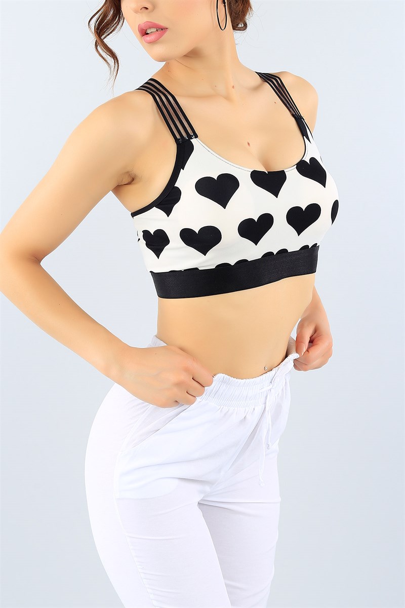 Kalp Tasarımlı Sporcu Büstiyer 38688