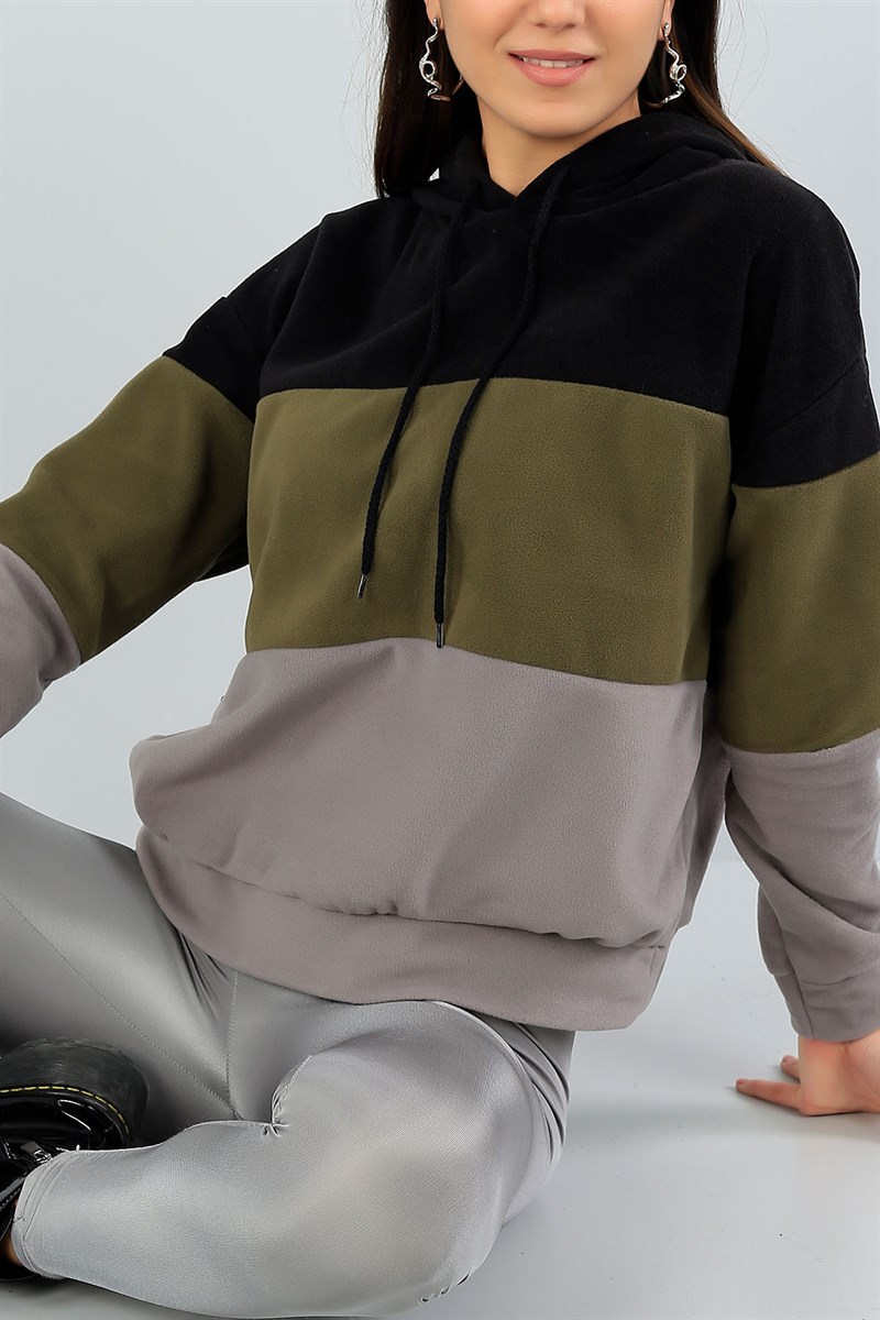 Kapüşonlu Bayan Polar Sweat 46200