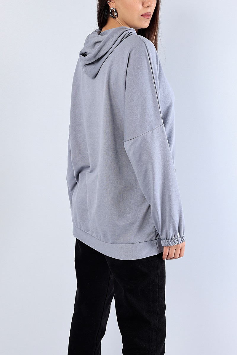 Kapüşonlu Sweat Tunik 80876