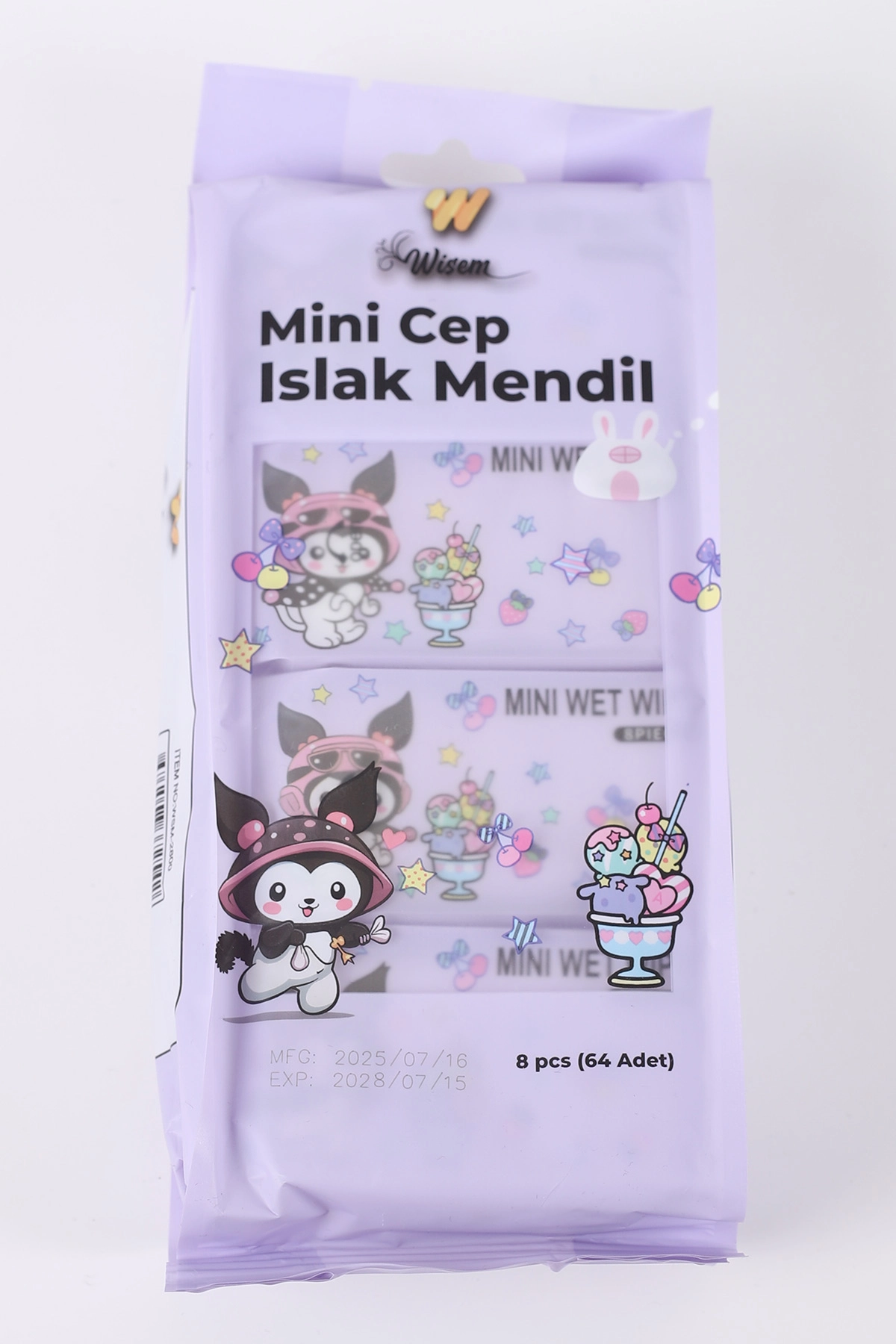 Karakterli 8 Li Mini Cep Islak Mendil No: Mas-156 406004