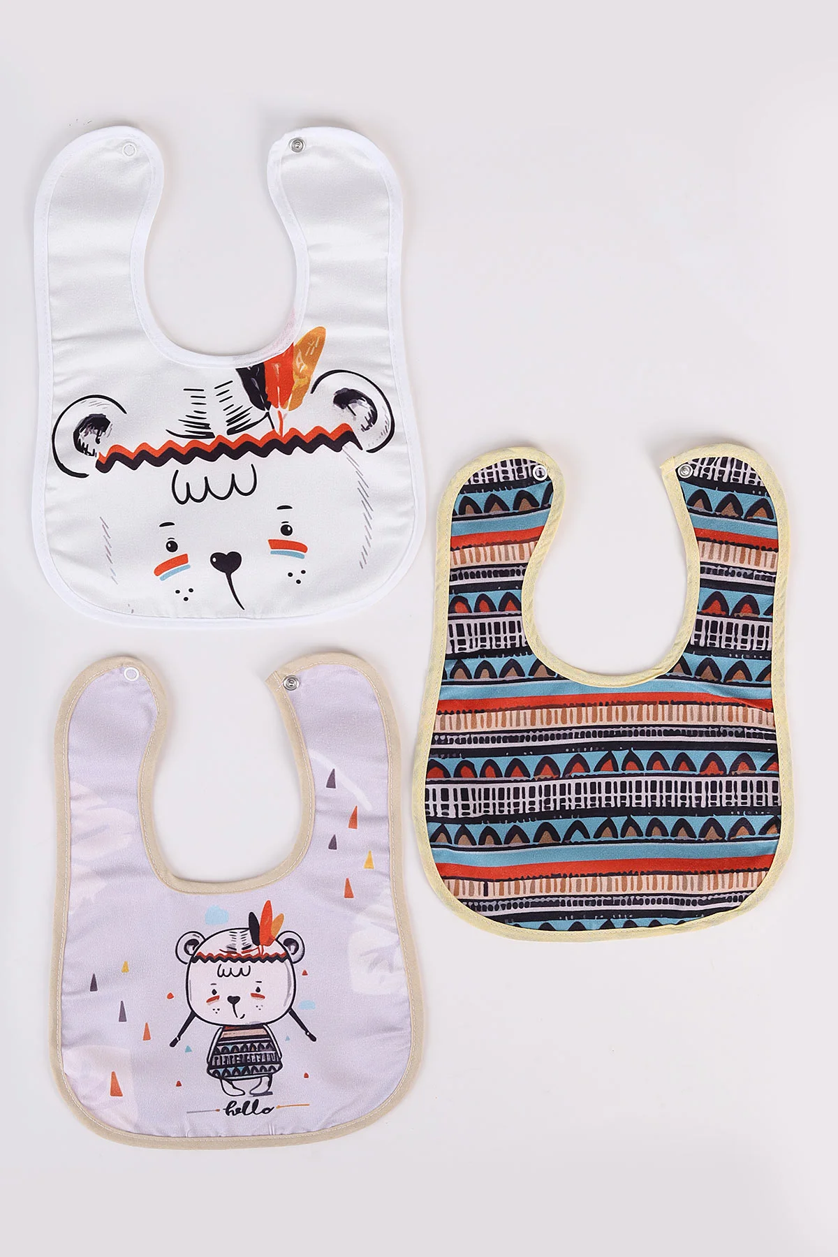 Karışık Desen 3'lü Bebek Mama Önlüğü 476614