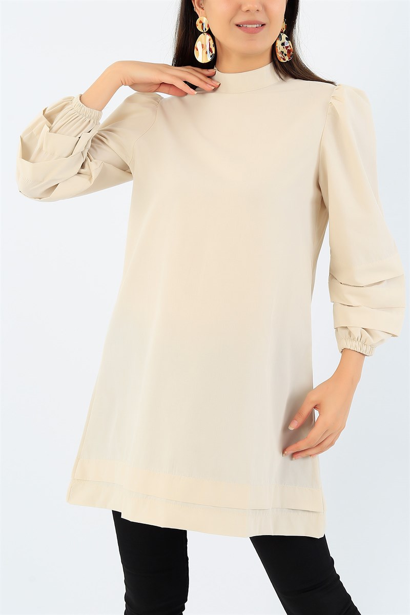Kat Detay Bej Tunik 36718