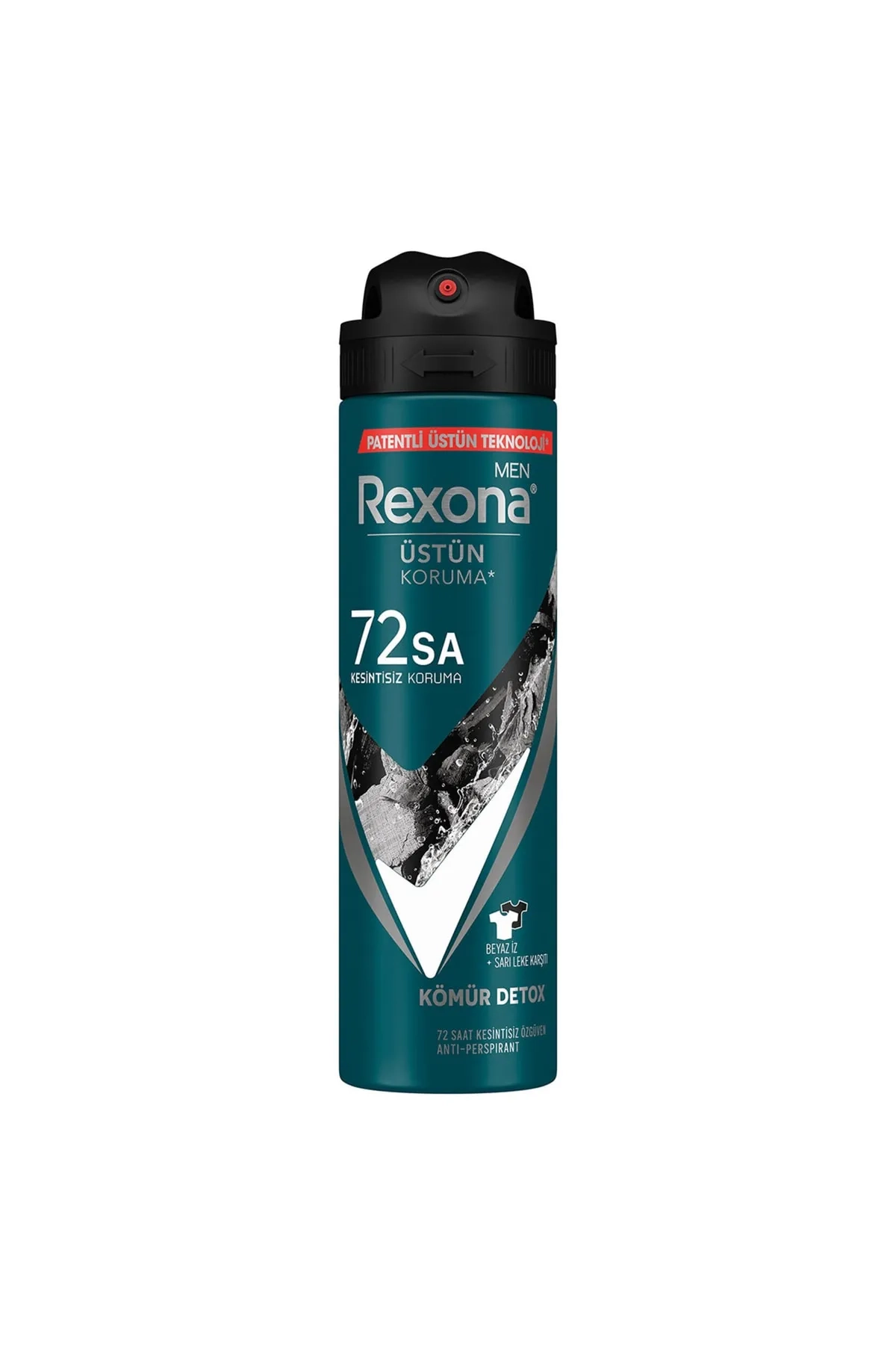 Rexona Men Erkek Sprey Deodorant Kömür Detox 72 Saat Kesintisiz Koruma 150 ml 286789