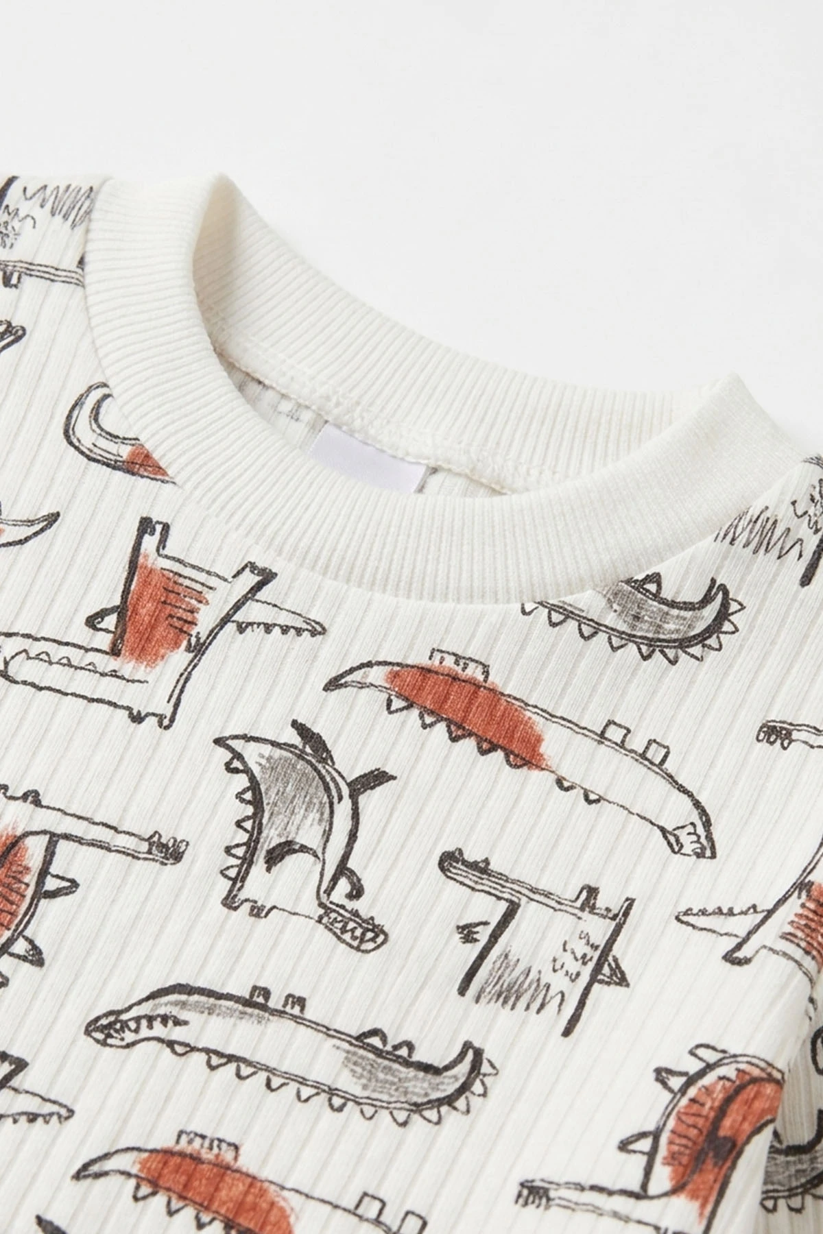 Kiremit (1-3 Yaş) Balık Desenli Raporlu Çocuk Pijama Takım  484705