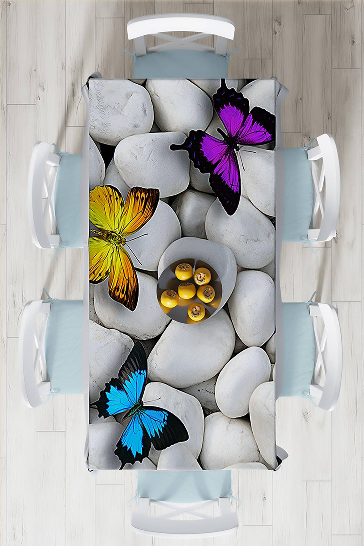 140x220 Dijital Baskılı Mordern Masa Örtüsü 219001