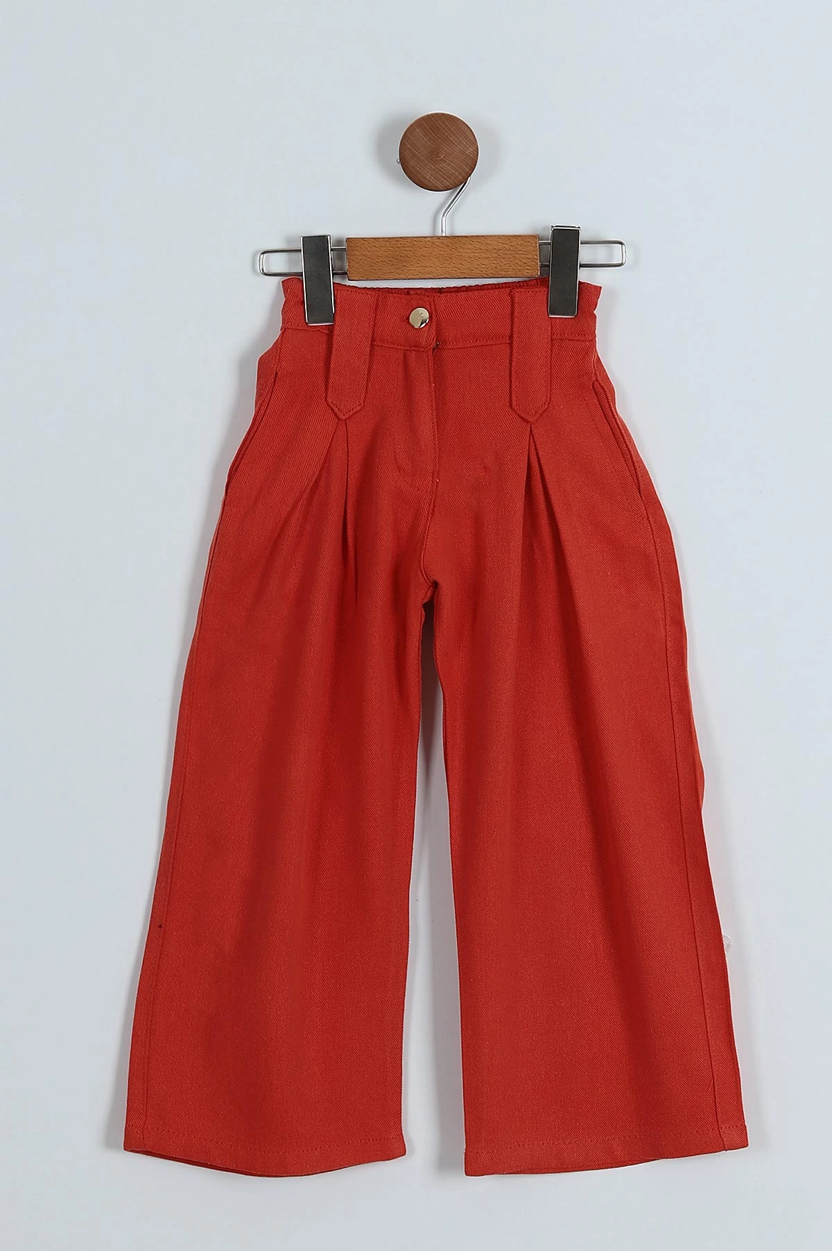 Kiremit (4-9 Yaş) Üçgen Köprülü Kız Çocuk Pantolon 246183