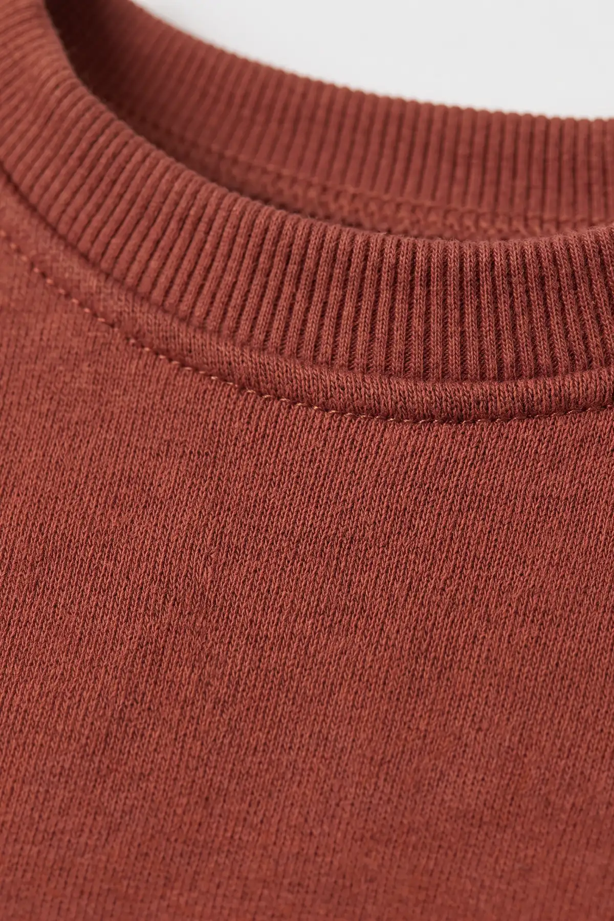 Kiremit (5-12 Yaş) Baskısız   Düz 3 İp Şardonlu Erkek Çocuk Sweatshirt 483584