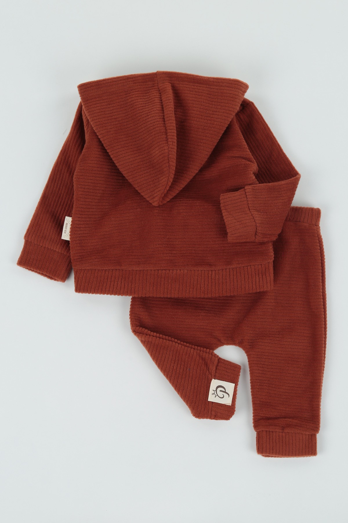 Kiremit (6-18 ay) Peluş Cepli Kız Çocuk Takım 132705