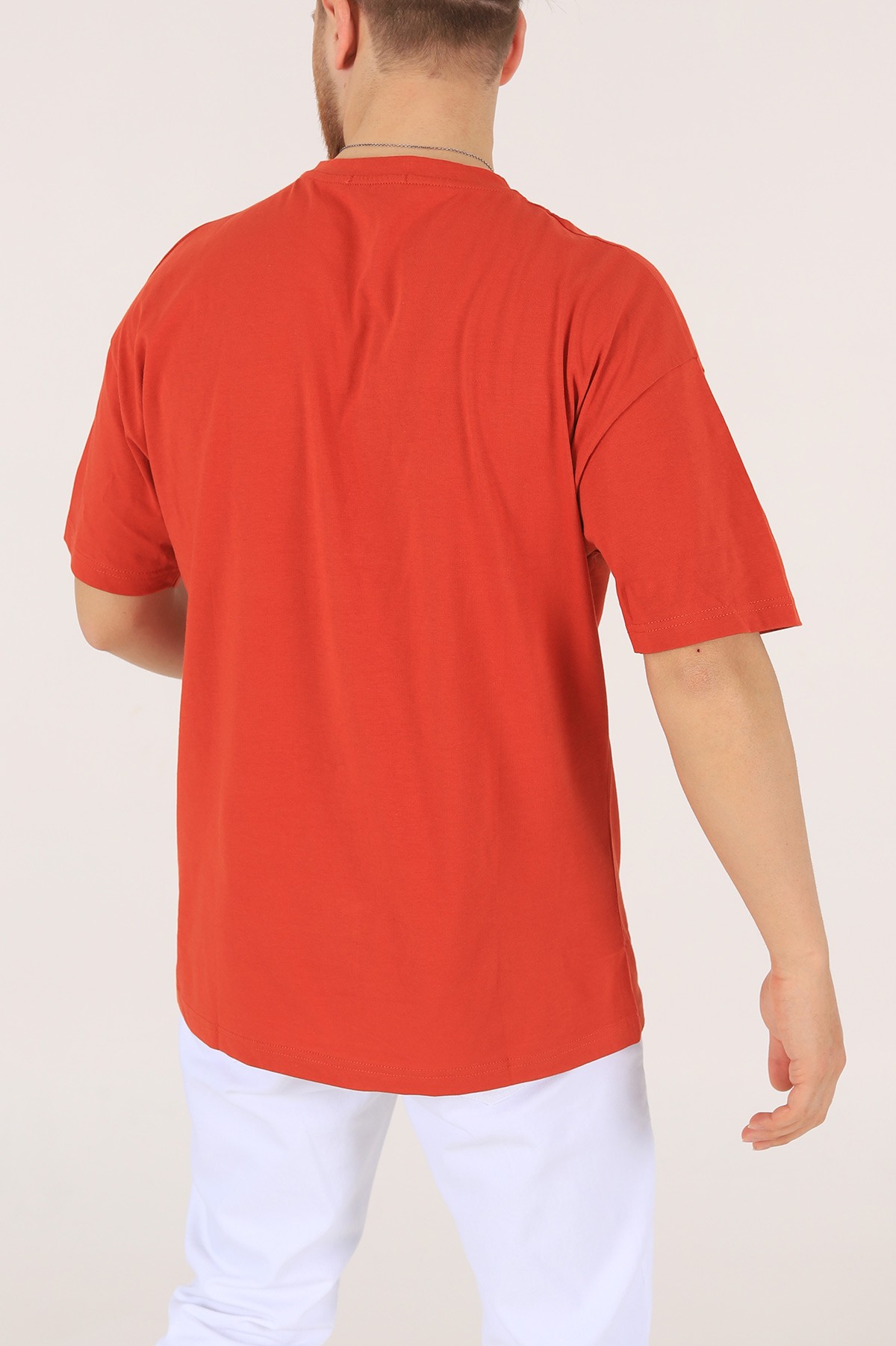 Kiremit Oversize Erkek Tişört 170989