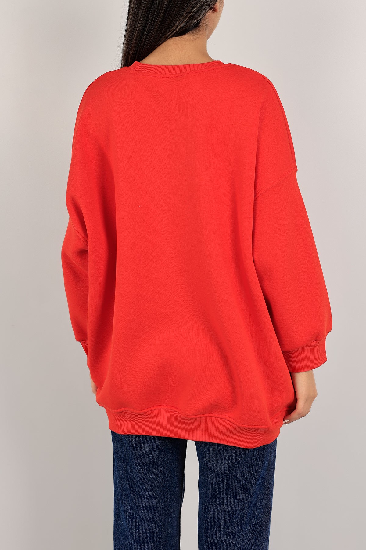 Kiremit Üç İp İçi Şardonlu Sweat Tunik 141804