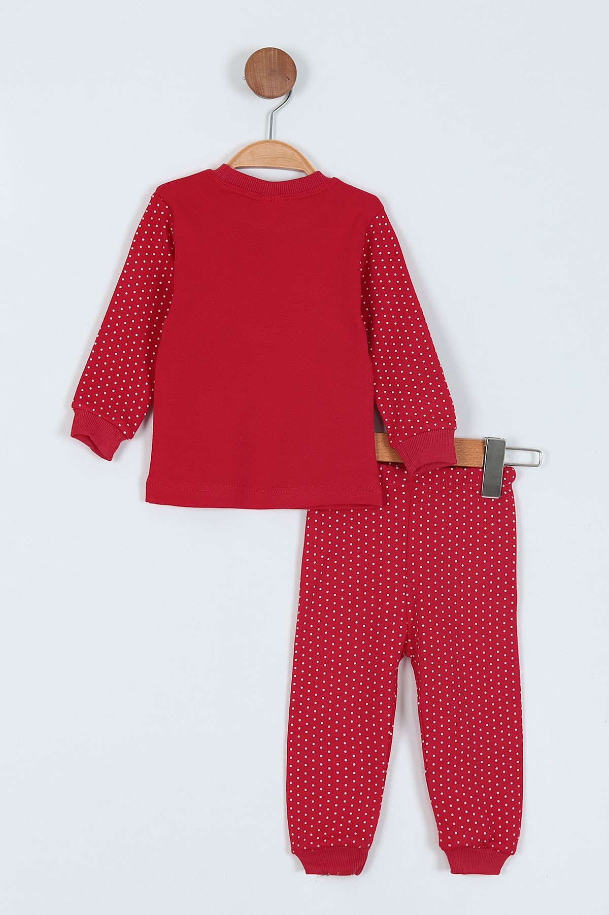 Kırmızı (1-3 Yaş) Ho Baskılı Erkek Çocuk Pijama Takım 219281