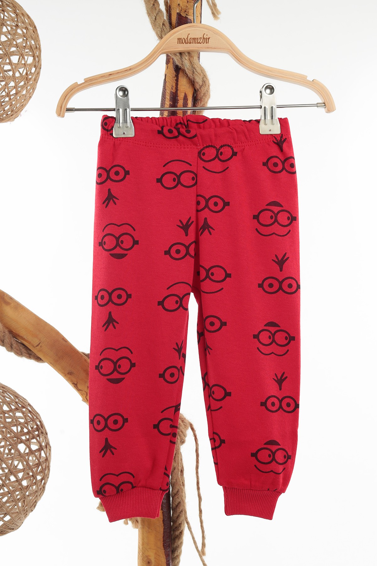 Kırmızı (1-3 Yaş) Minyon Baskılı Erkek Çocuk Pijama Takımı 138023