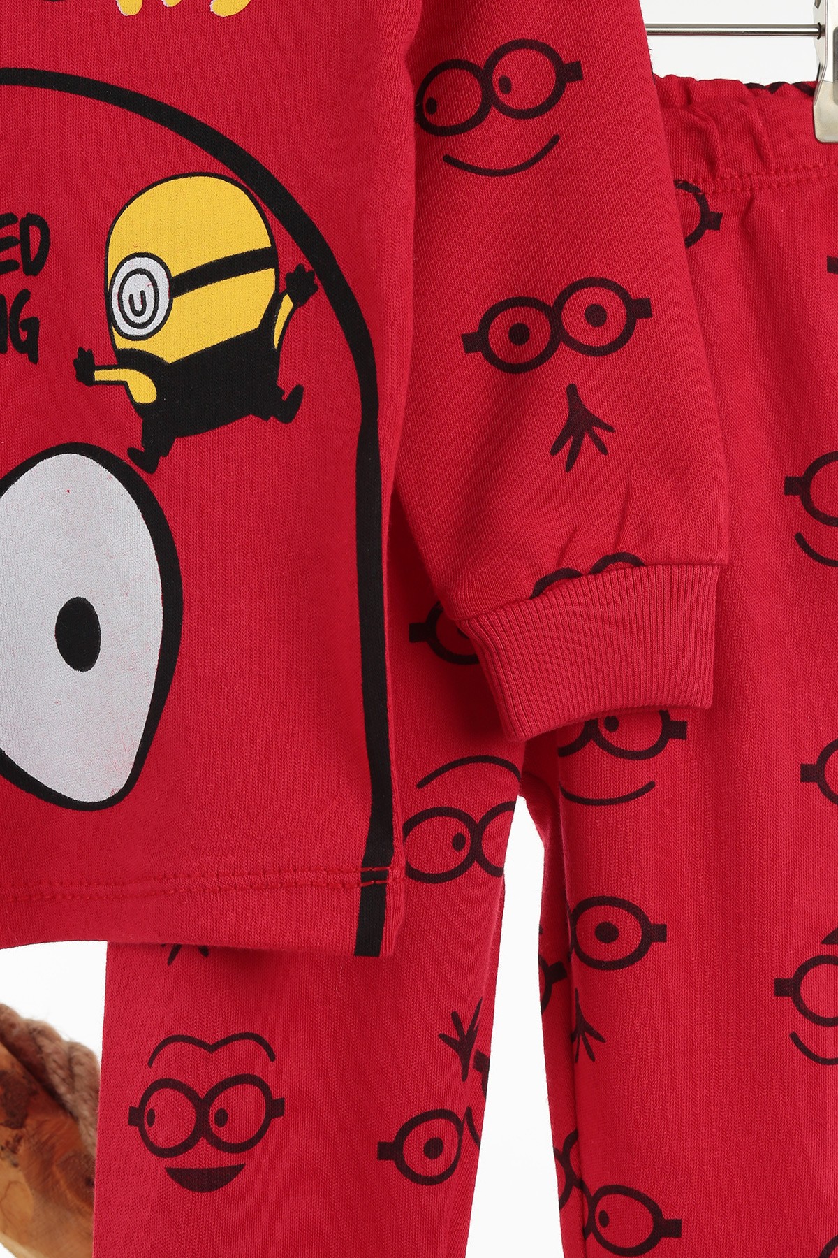 Kırmızı (1-3 Yaş) Minyon Baskılı Erkek Çocuk Pijama Takımı 138023
