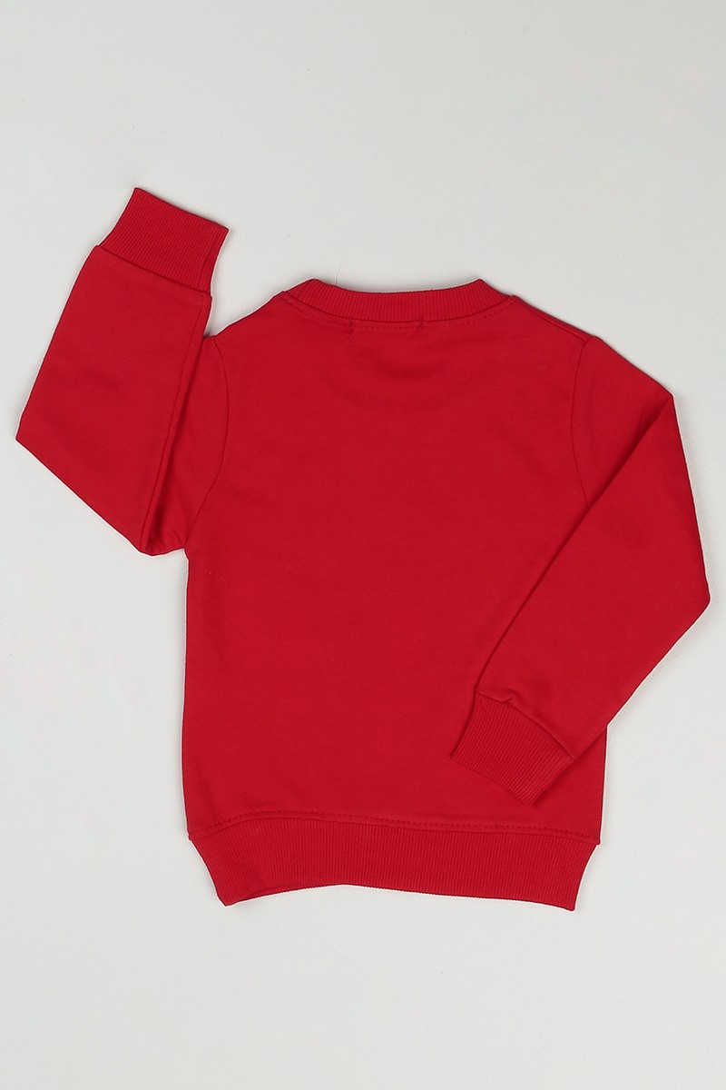 Kırmızı (1-8 Yaş) Şirin Daisy Duck Baskılı Kız Çocuk Sweatshirt 89624