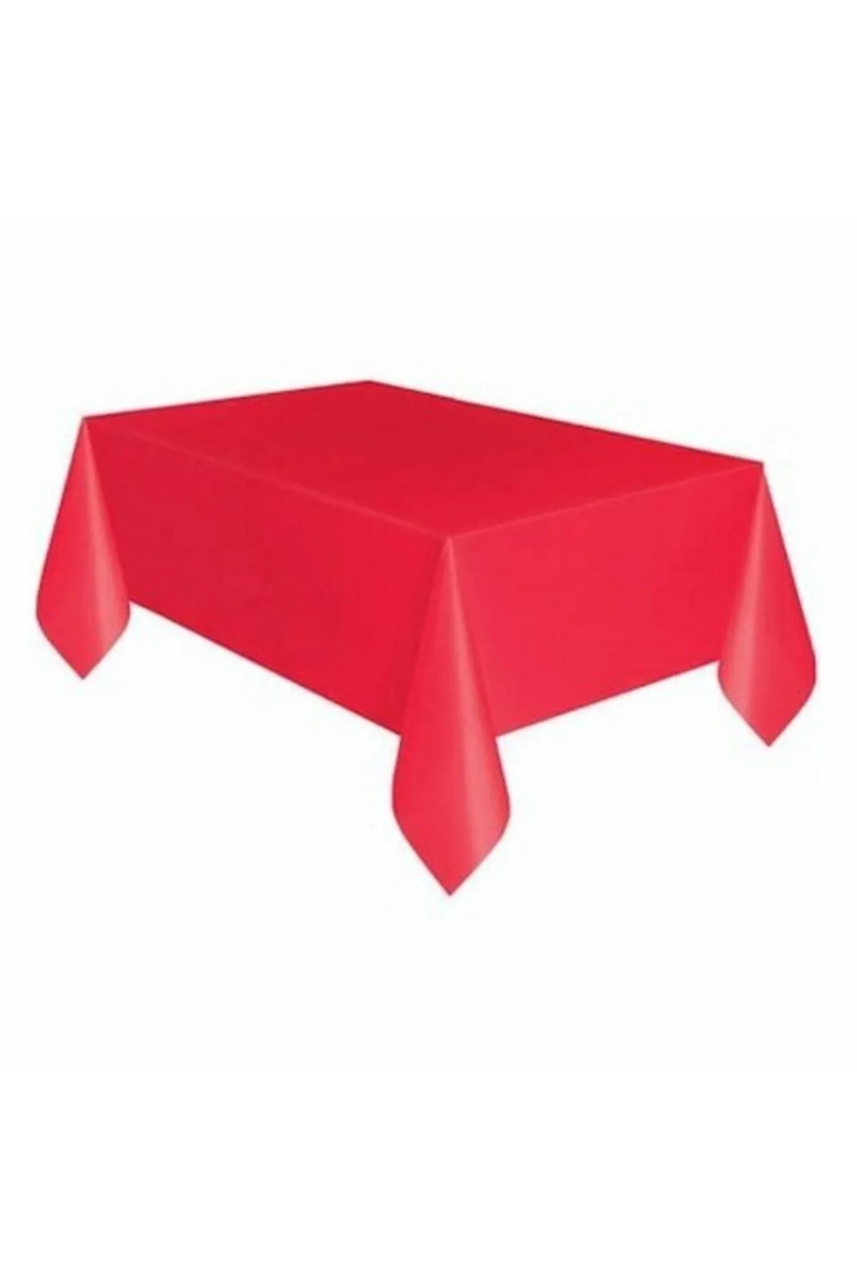 Kırmızı 120x180 cm Masa Örtüsü Plastik Düz 300997