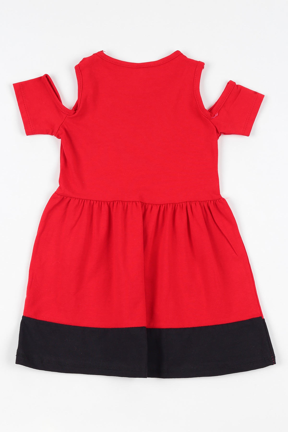Kırmızı (2-10 yaş) Minnie Pul Baskılı Kız Çocuk Elbise 108638