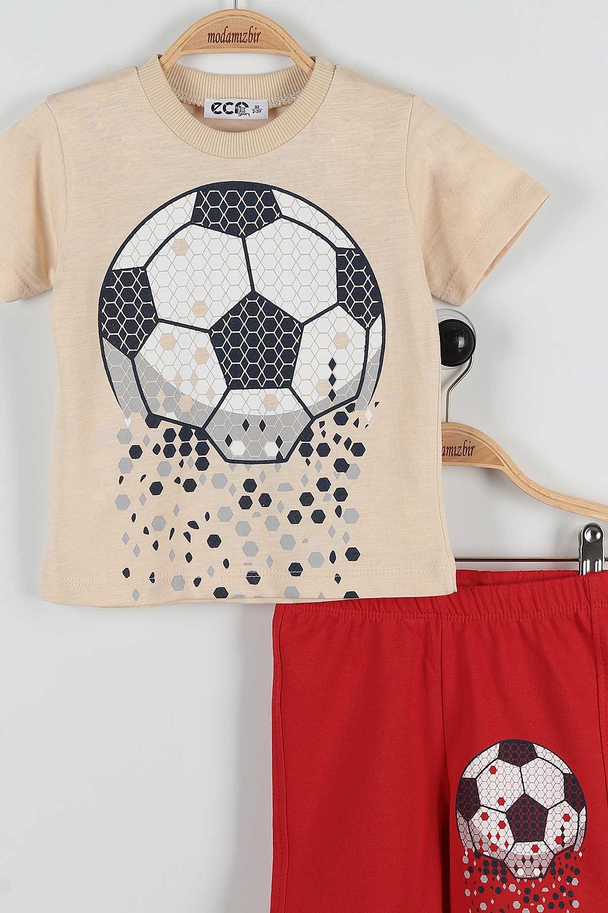 Kırmızı (2-6 Yaş) Futbol Topu Baskılı Erkek Çocuk Takımı 169863