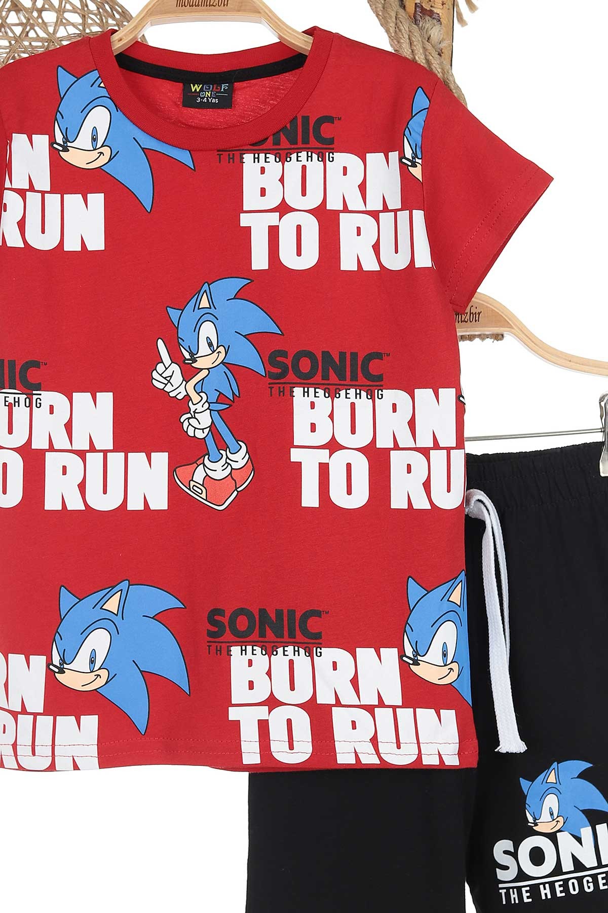 Kırmızı (3-10 Yaş) Born To Run Baskılı Erkek Çocuk Takım 171047