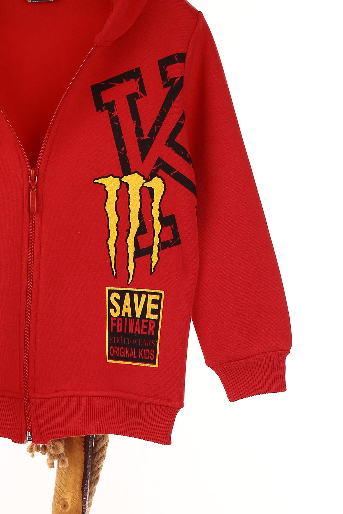 Kırmızı (3-7 Yaş) Save Fb Wear Baskılı Erkek Çocuk Hırka 146582