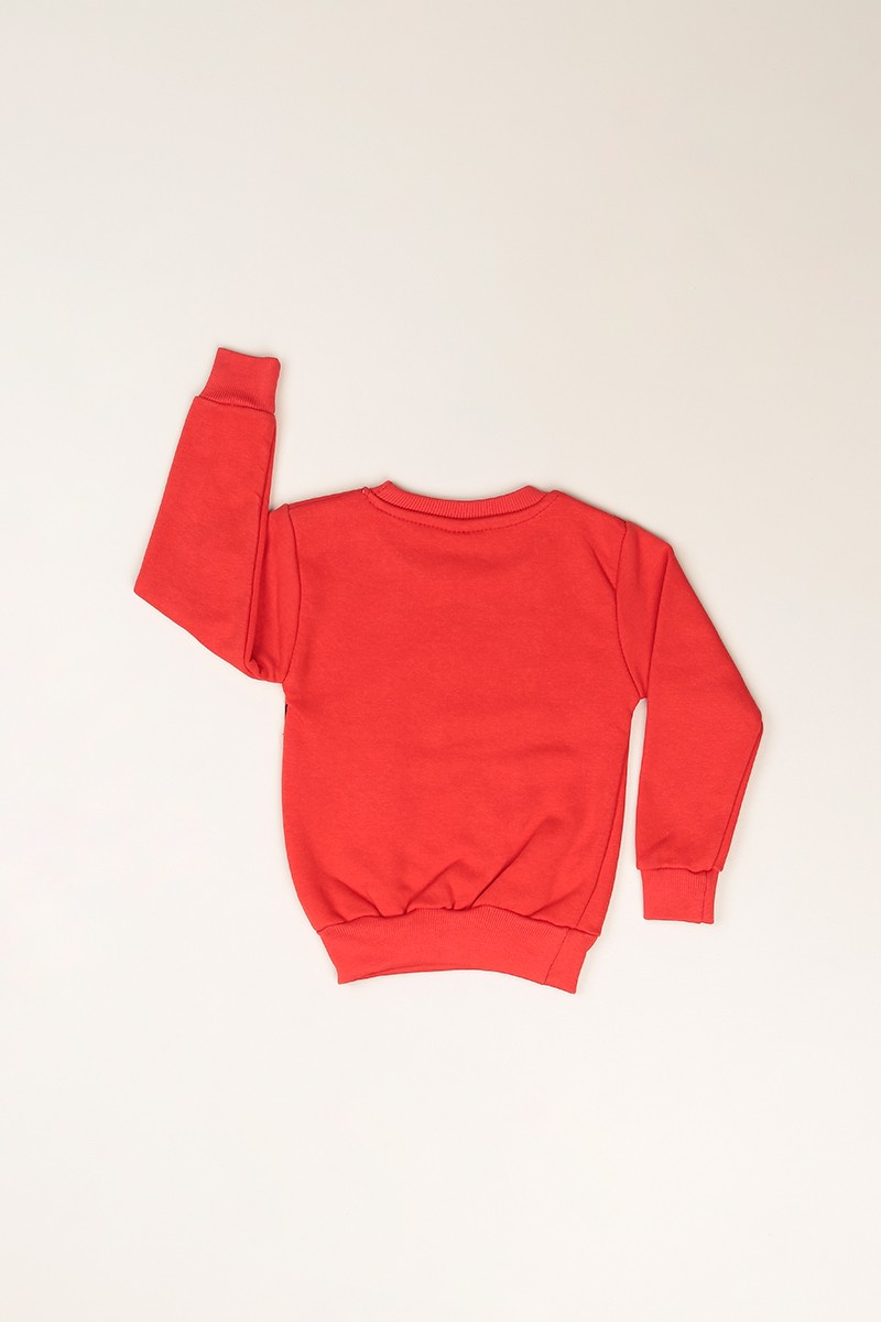 Kırmızı (3-7)İçi Şardonlu Kız Çocuk Sweat 82293