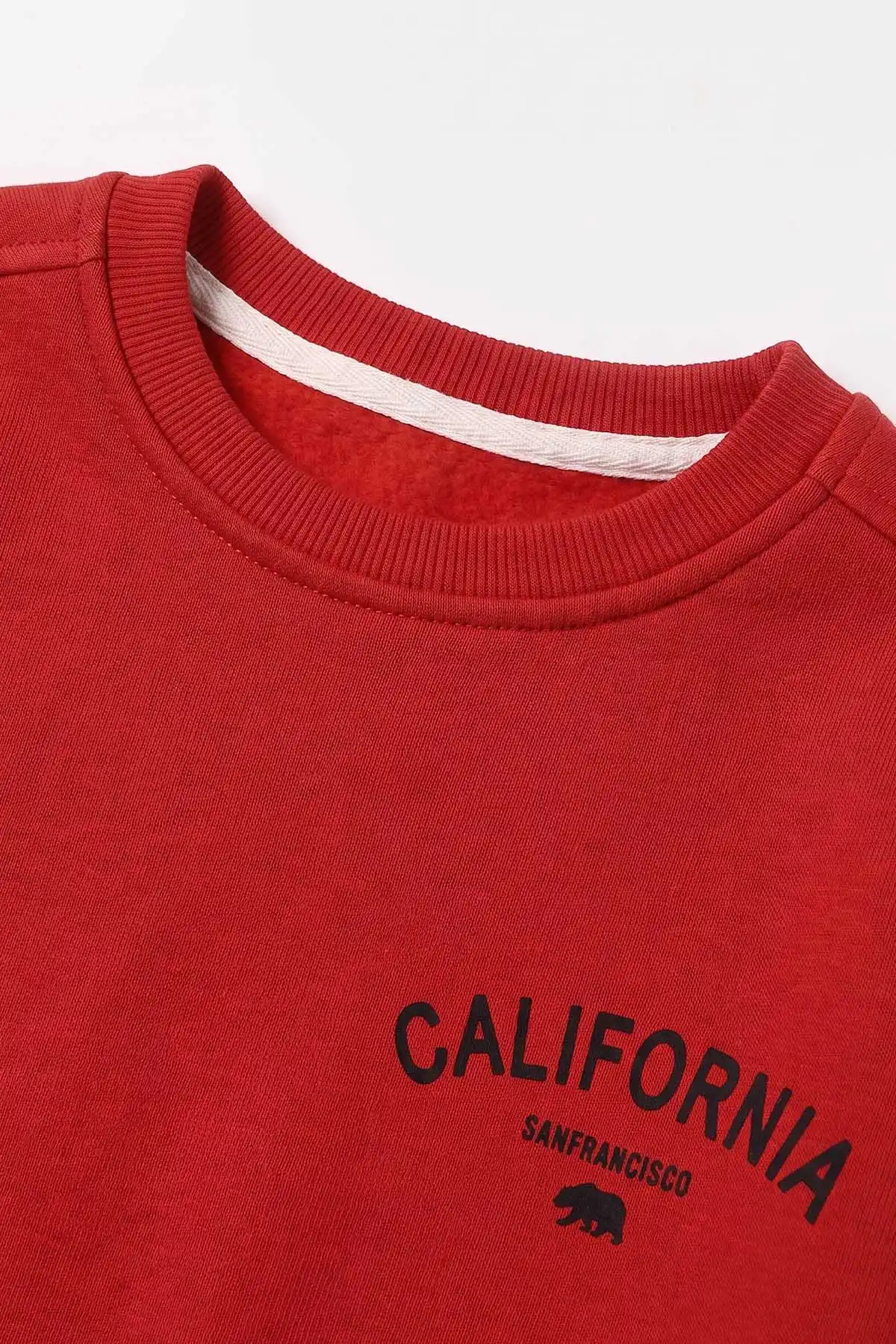 Kırmızı (4-12 Yaş) California Baskılı 3 İp Şardonlu Kız Çocuk Kışlık Takım 483515