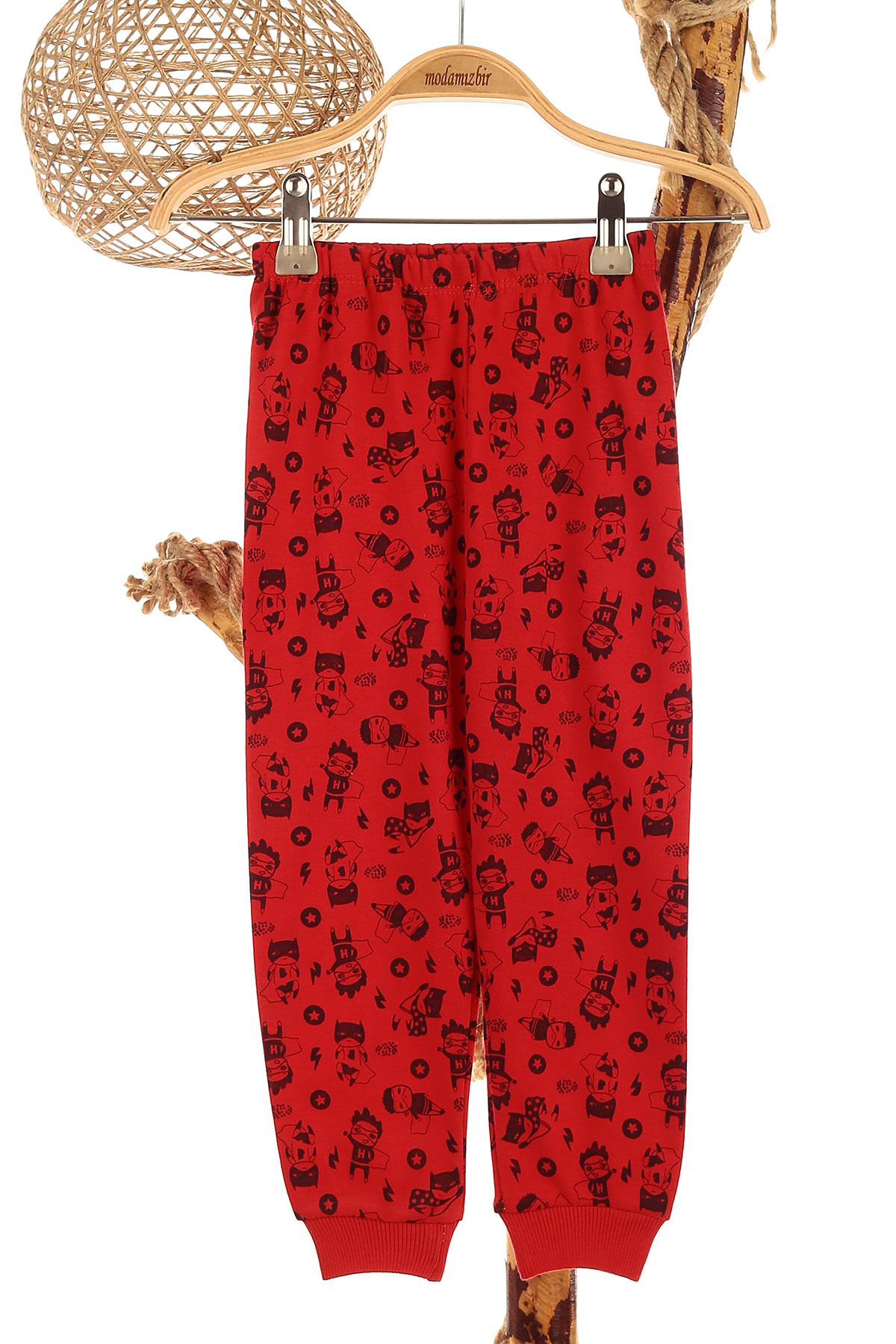 Kırmızı (4-6 Yaş) Lol Kahraman Baskılı Erkek Çocuk Pijama Takım 150869