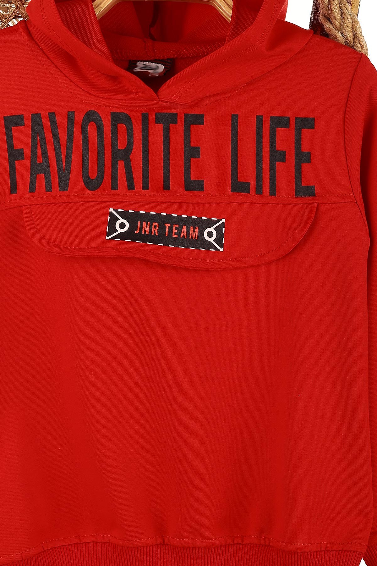 Kırmızı (5-8 Yaş) Favorıte Life Kapşonlu Erkek Çocuk Sweat 149165