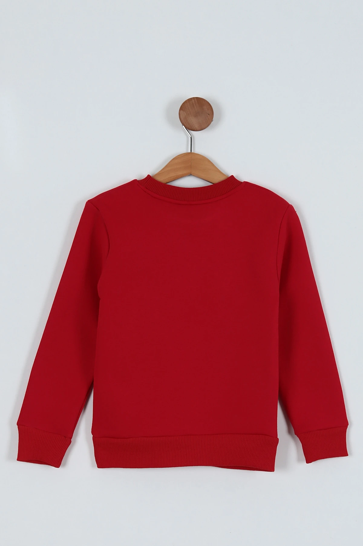 Kırmızı (5-8 Yaş) Üç İp Şardonlu Baskılı Erkek Çocuk Sweat 235853