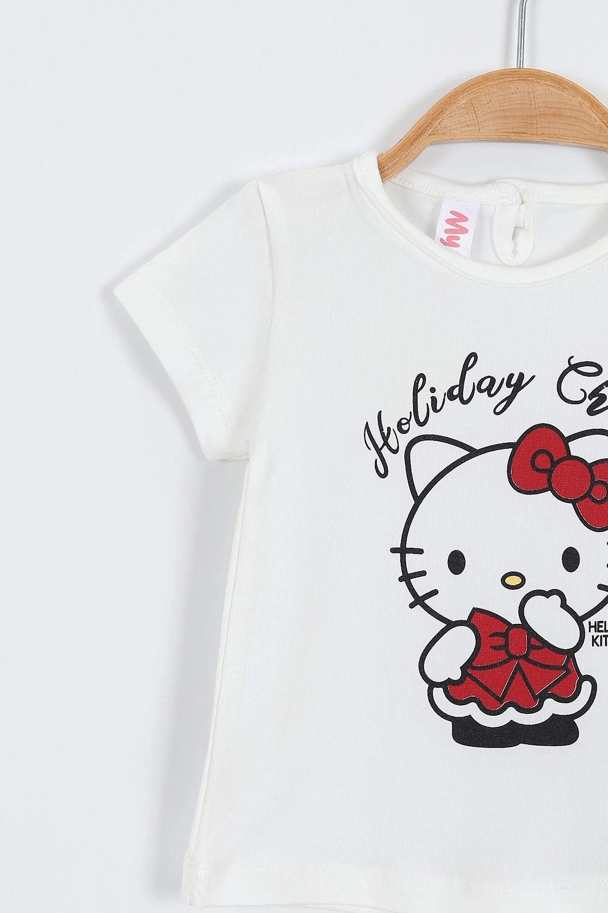 Kırmızı (6-18 Ay) Hello Kitty Baskılı Tüllü Etekli Kız Bebek Yazlık Takım 357466