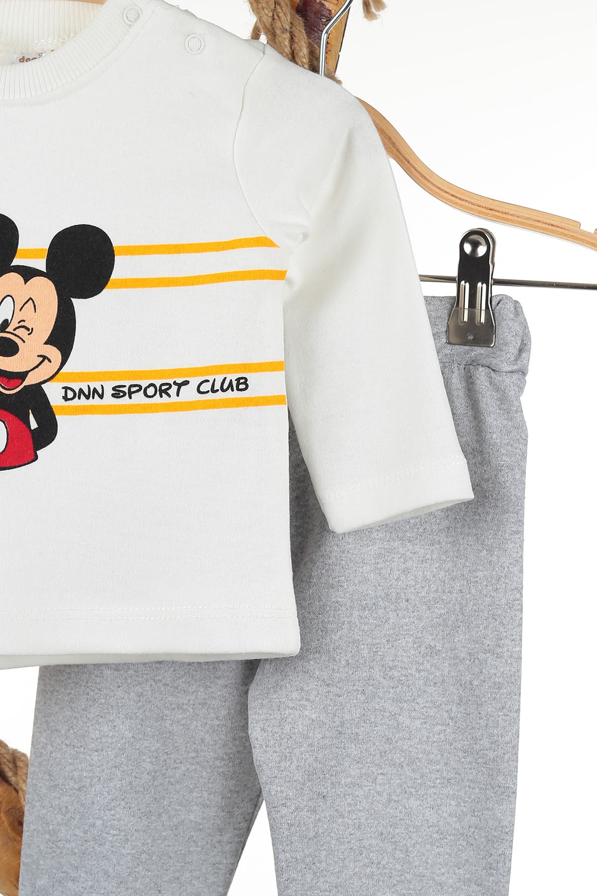 Kırmızı (6-24 Ay) Mickey Baskılı Üçlü Erkek Takım 143583