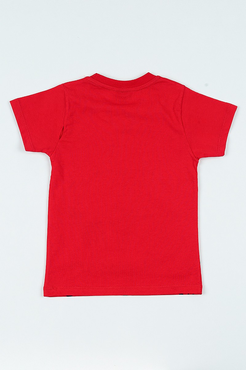 Kırmızı (8-12 Yaş) Dıvısıon Baskılı Erkek Çocuk Tişört 108170