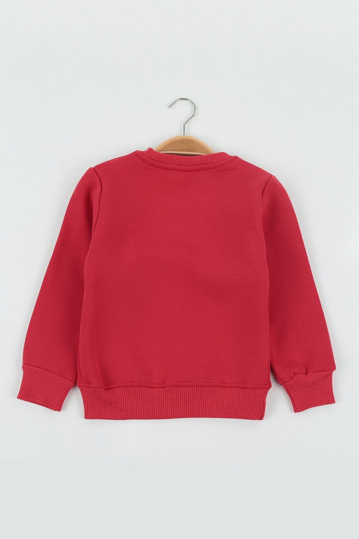 Kırmızı (8-12 Yaş) Wowo Wın Baskılı Üç İp Şardonlu Erkek Çocuk Sweat Polar 135251
