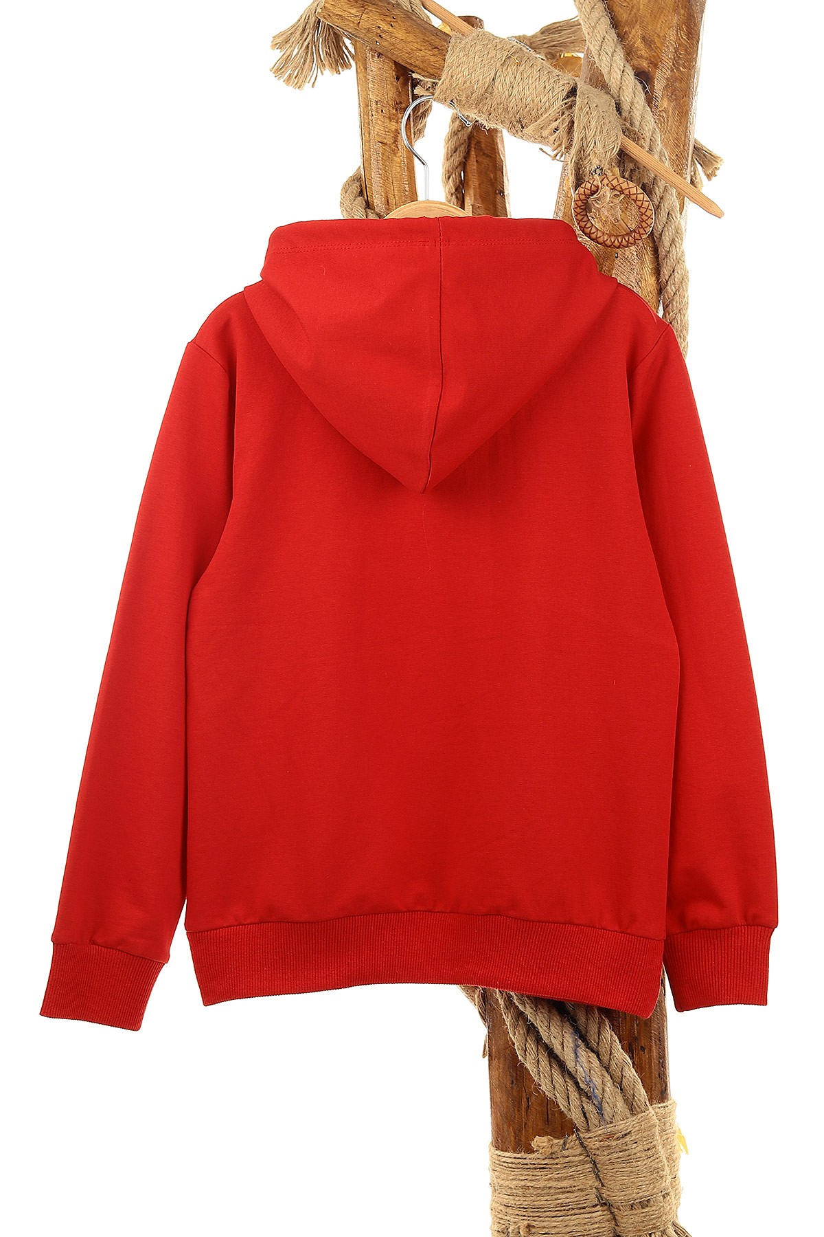 Kırmızı (9-12 Yaş) Game Baskılı Kapşonlu Erkek Çocuk Sweat 148965