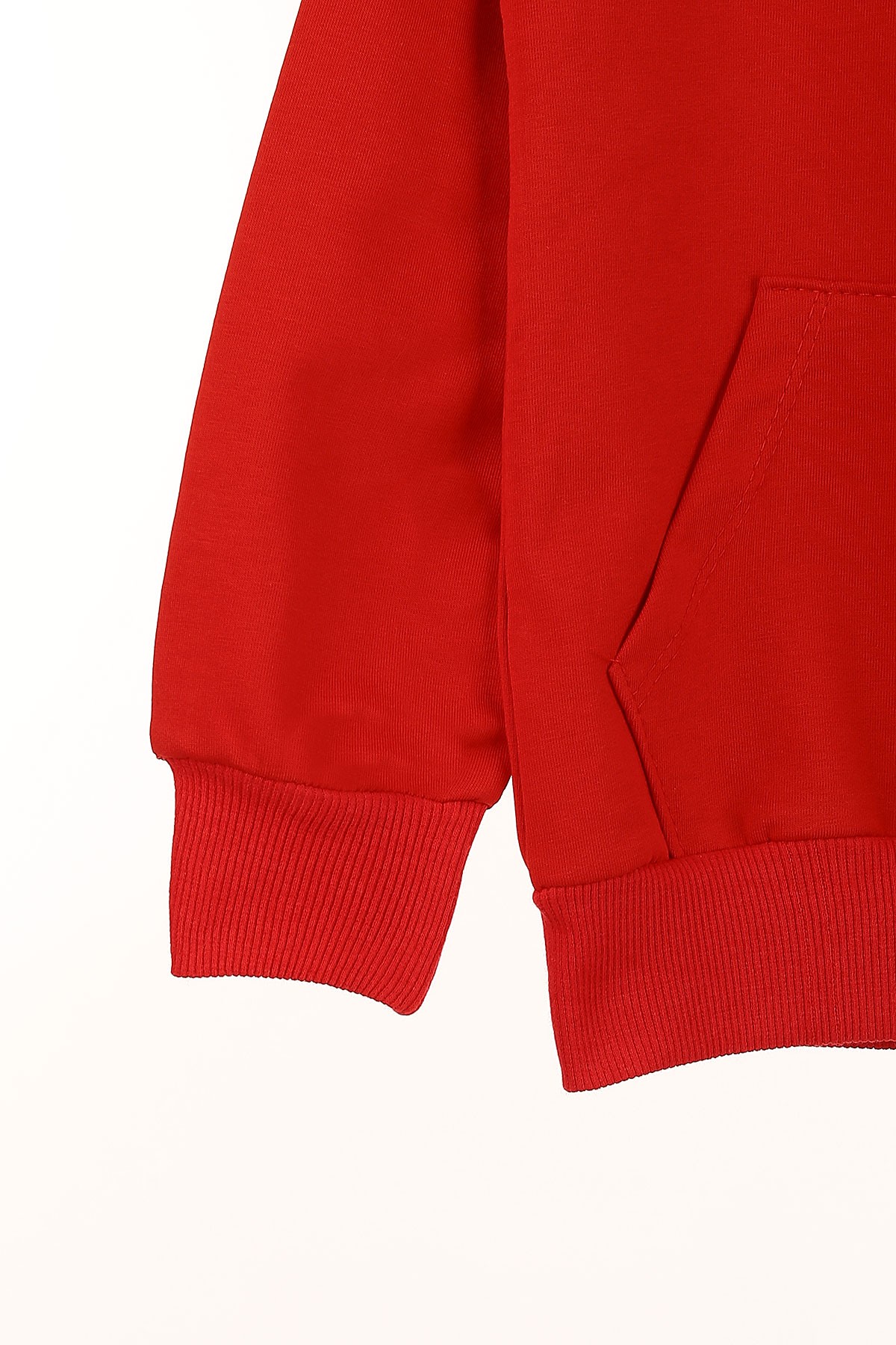 Kırmızı (9-12 Yaş) Gang Baskılı Kapşonlu Erkek Çocuk Sweat 148978