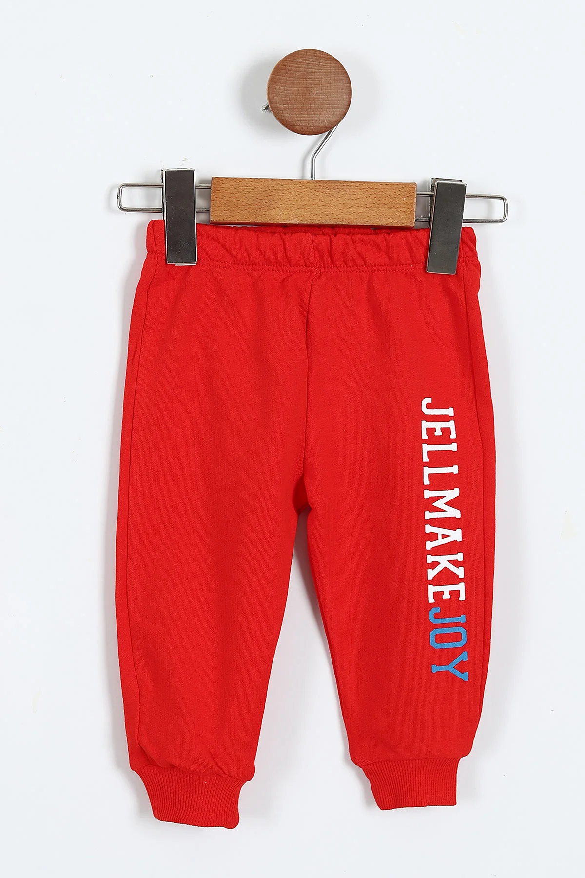 Kırmızı (9-24 Ay)Kolsuz Kapüşonlu Sweatshirtlü Erkek Bebek Takım 381768