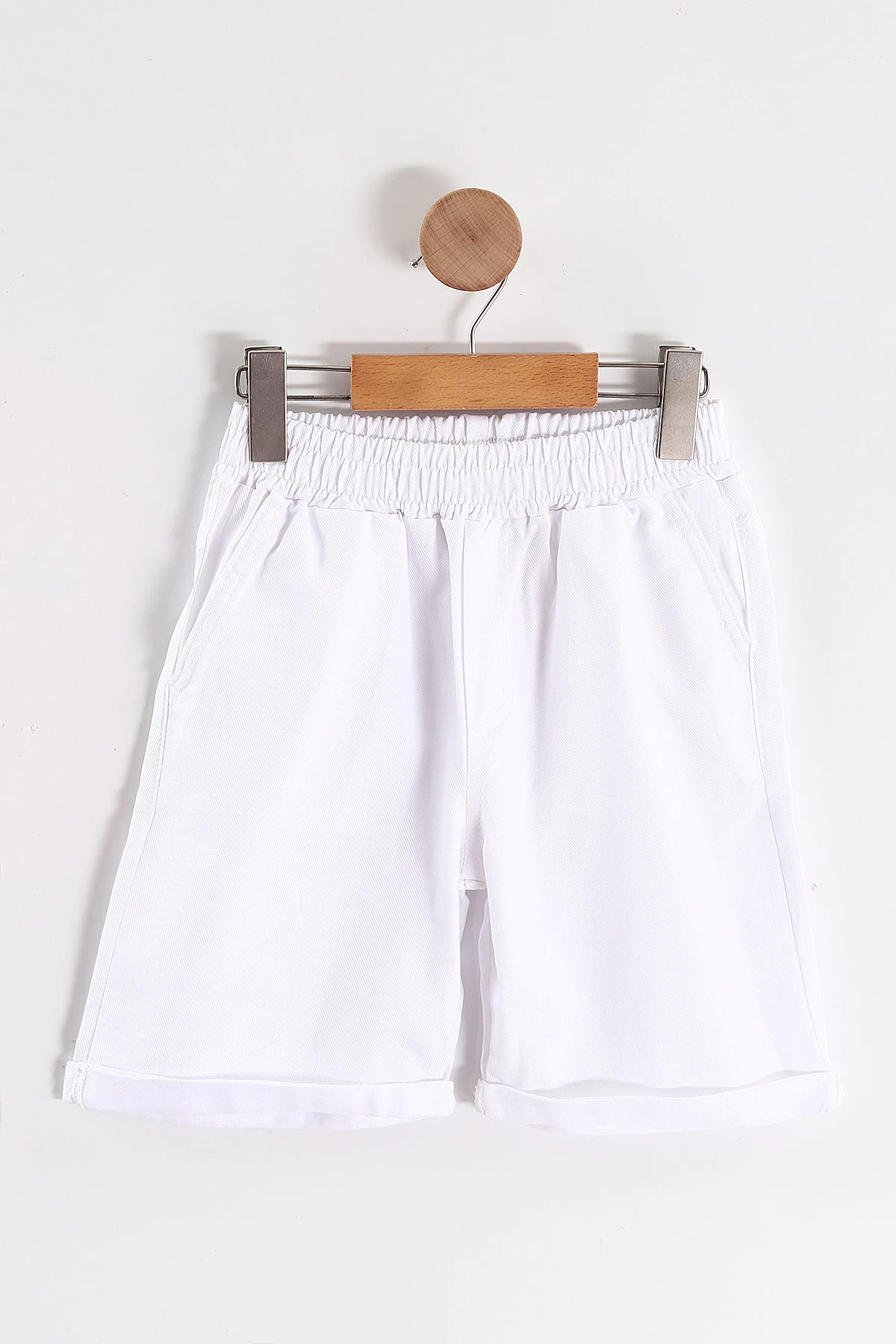 Kırmızı Beyaz (4-14 Yaş)Ön Arka Surf Baskılı Yakalı Duble Paça Gabardin Şortlu Erkek Çocuk Takım 459836