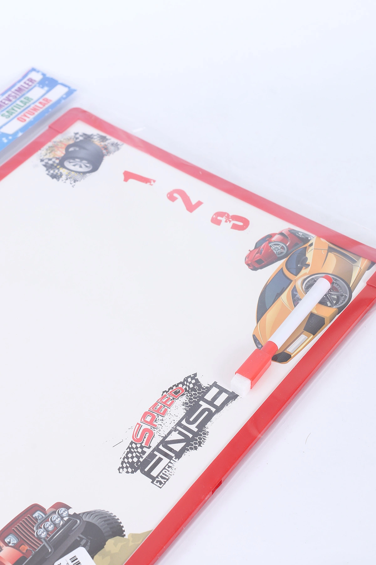 Kırmızı Cars 40x30 Cm Abaküslü Yazı Tahtası 302437