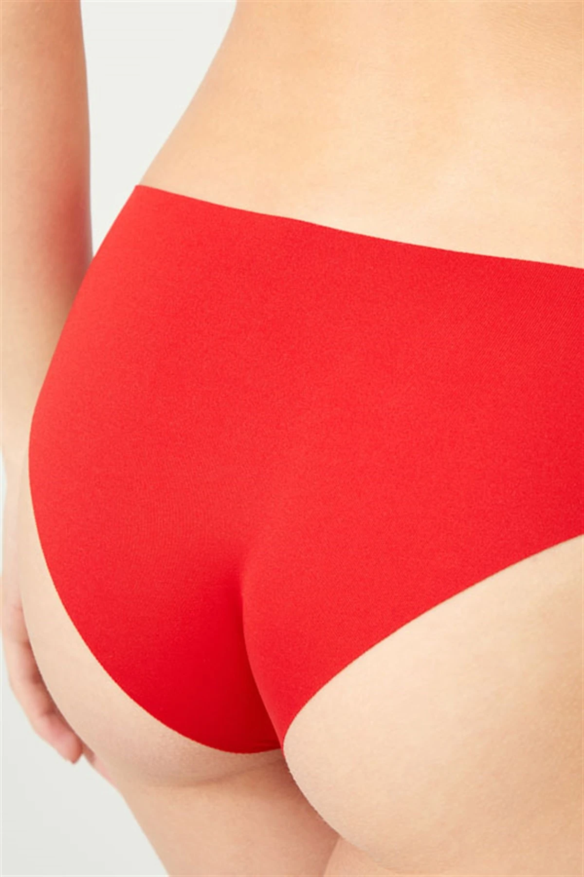 Kırmızı CH0462 Klasik Basic Lazer Kesim Kadın Bikini Külot 264755